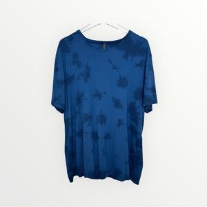 Lululemon Men's Short Sleeve Blue Storm Tie Dye Fundamental T-Shirt Tee Size XXL